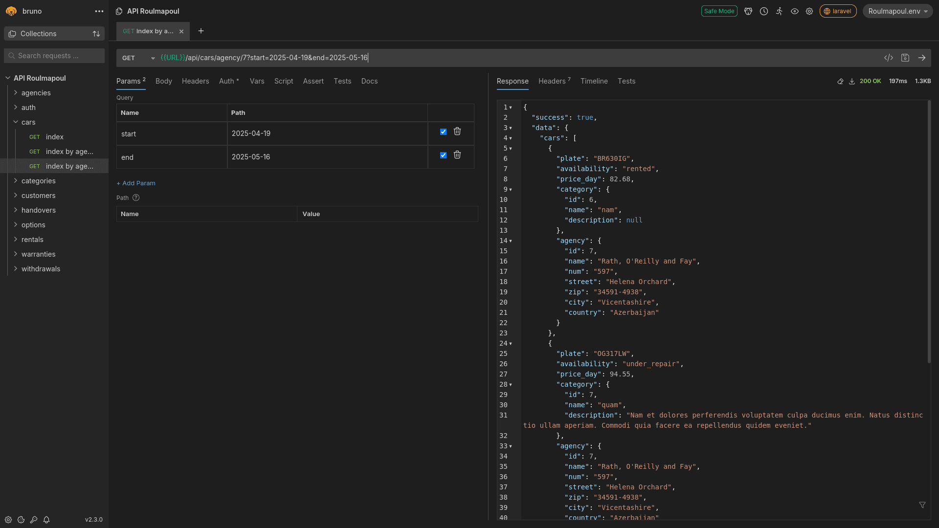 Roumapoul API